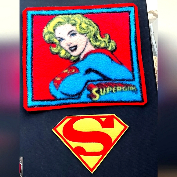NEW 2 DC SuperGirl Patches/Emblems/Appliqués! Huge 8", Large 5". Iron-On/SewOn - Picture 2 of 10